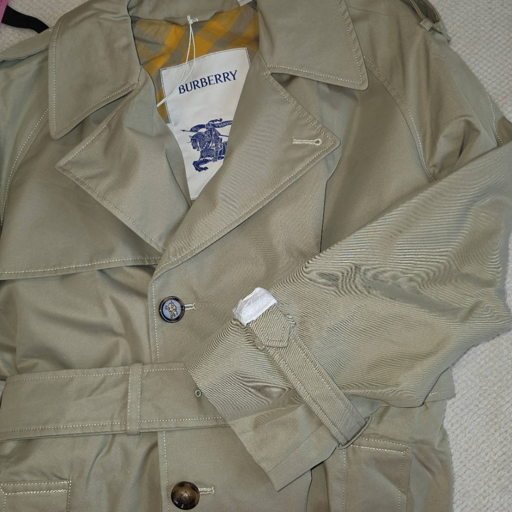 Burberry Trench Coat Khaki Oversized UK 10 US 8 - Never Worn - Picture 10 of 17